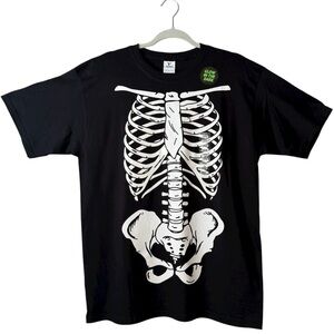Yazbek Skeleton Halloween Glow in the dark T-shirt. Size Large.